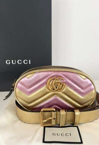 https://www.vipluxury.sk/Gucci gold pink marmont belt bag