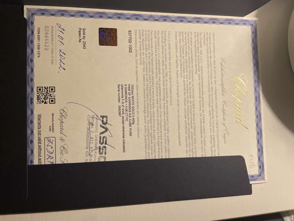 Chopard Ice Cube Pure nausnice