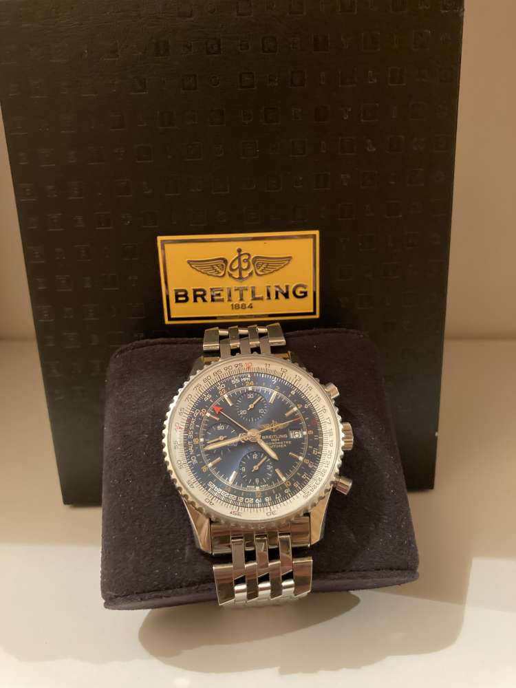 Breitling Navitimer hodinky panske silver Chronograph 46