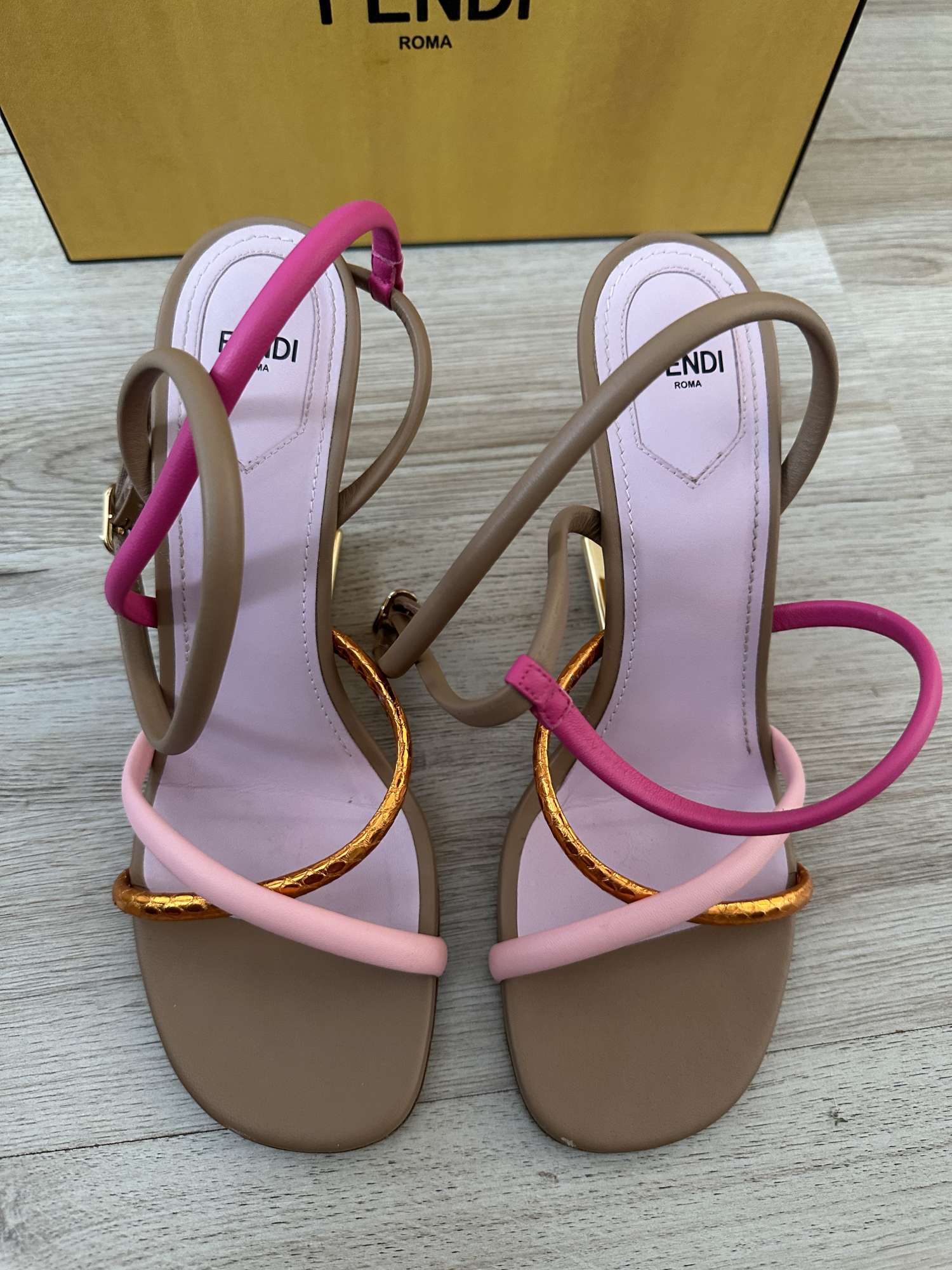 Fendi First Heeled Strappy Sandals