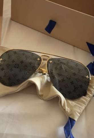 Louis Vuitton Z1172E Grease Sunglasses, Gold, W