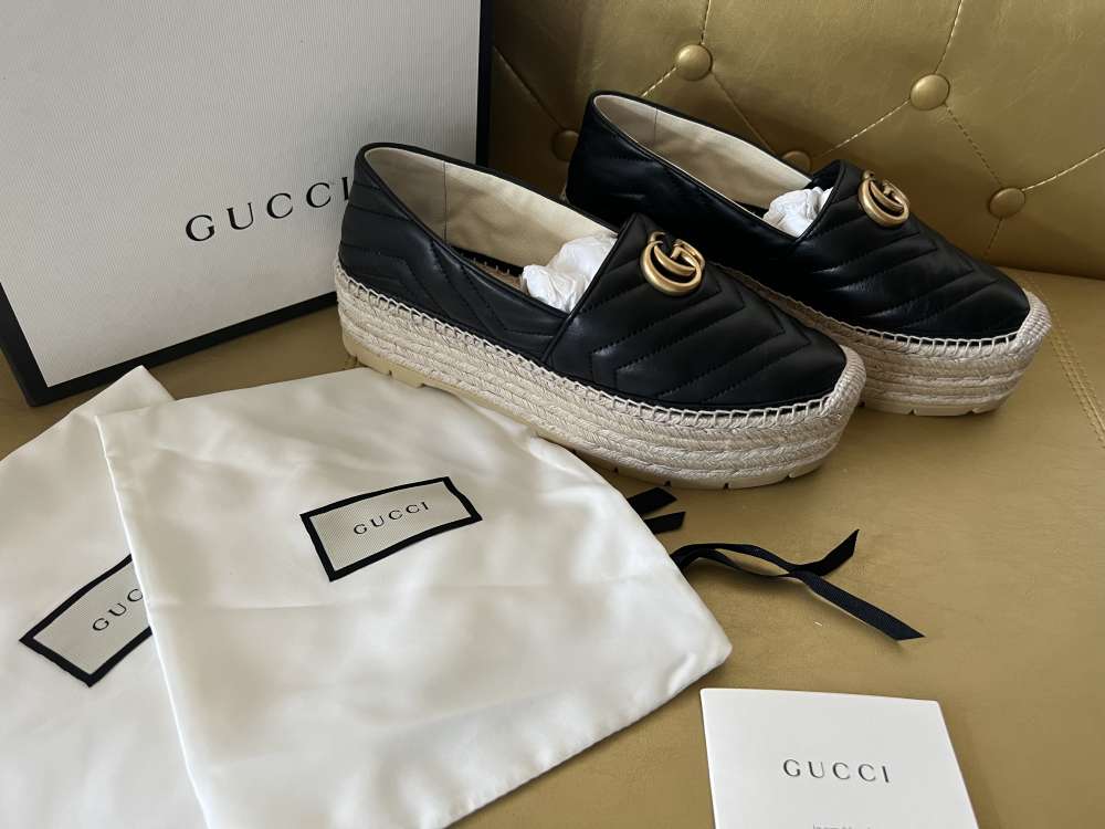 Espadrilky s logom Gucci marmont