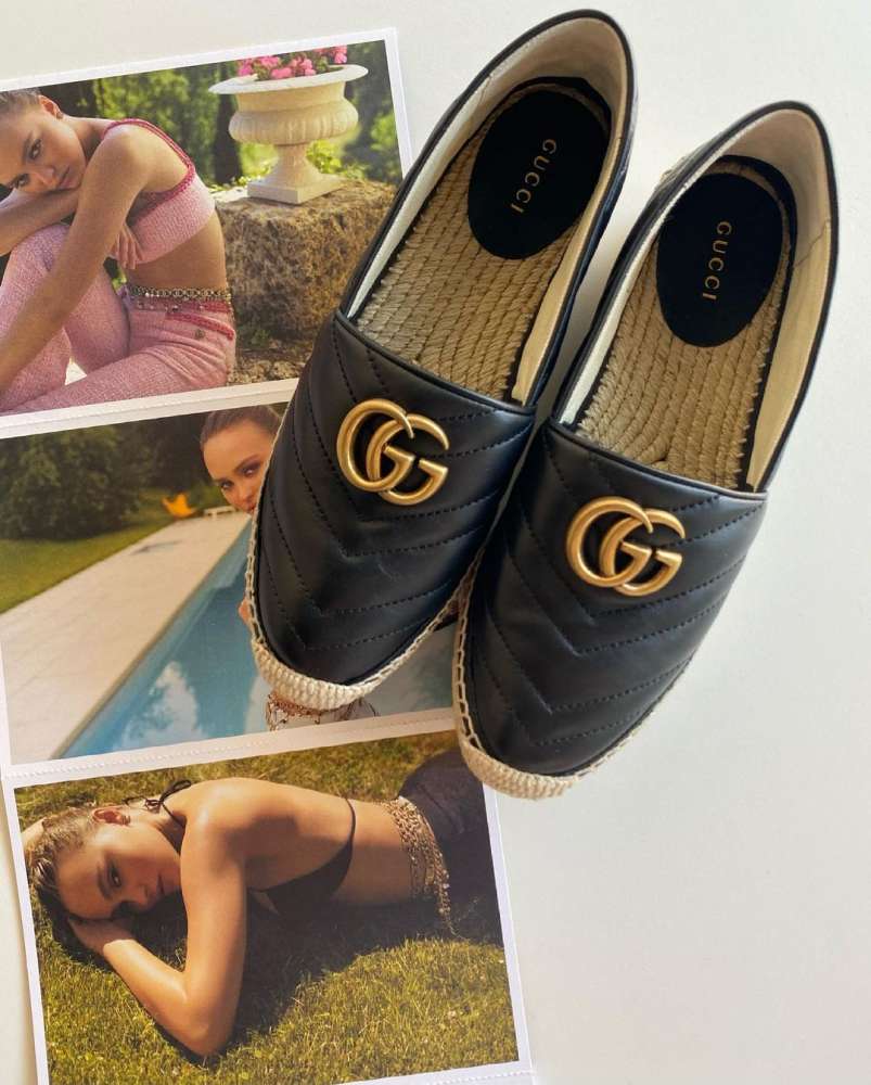 Espadrilky s logom Gucci marmont