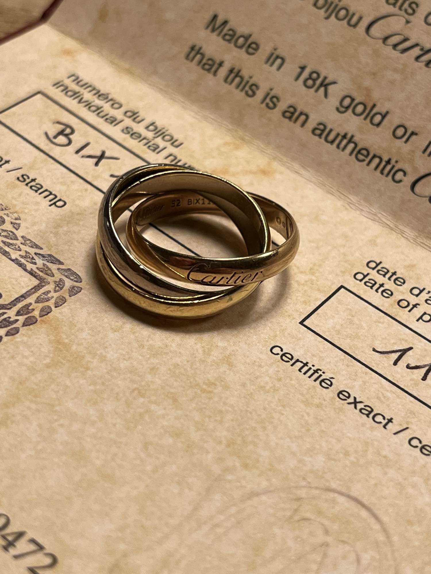 Cartier Trinity prsteň