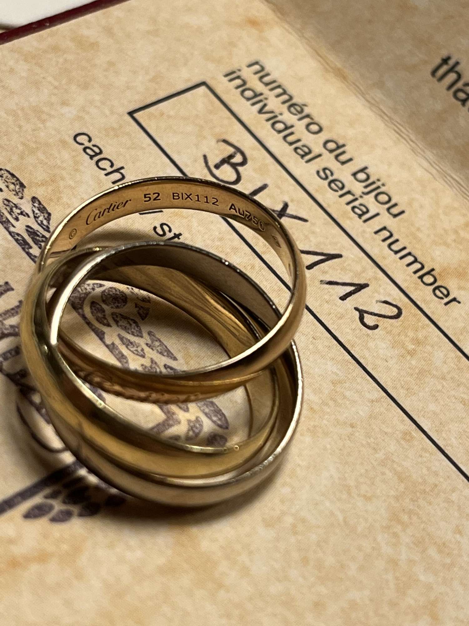 Cartier Trinity prsteň