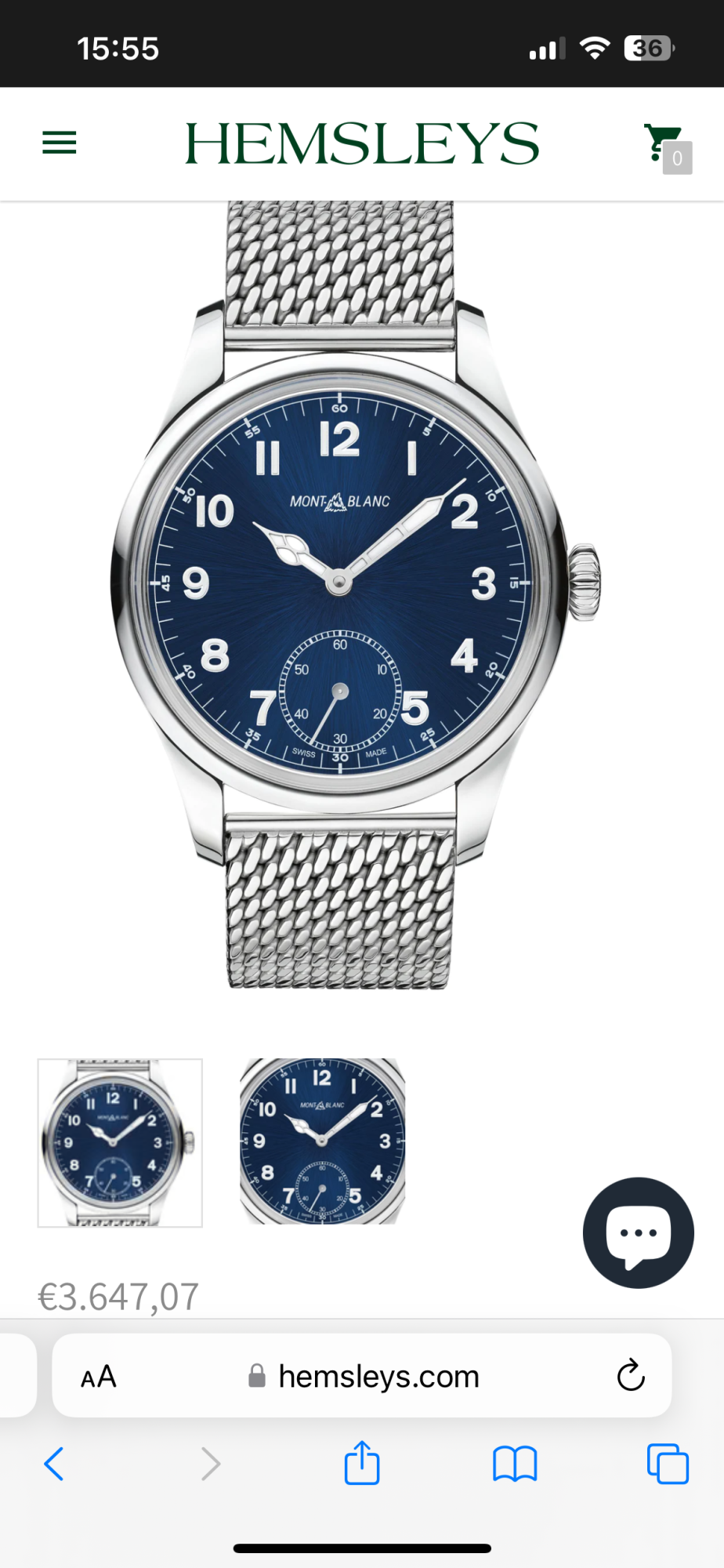 Mont Blanc 44 mm panske hodinky, 1858 collection