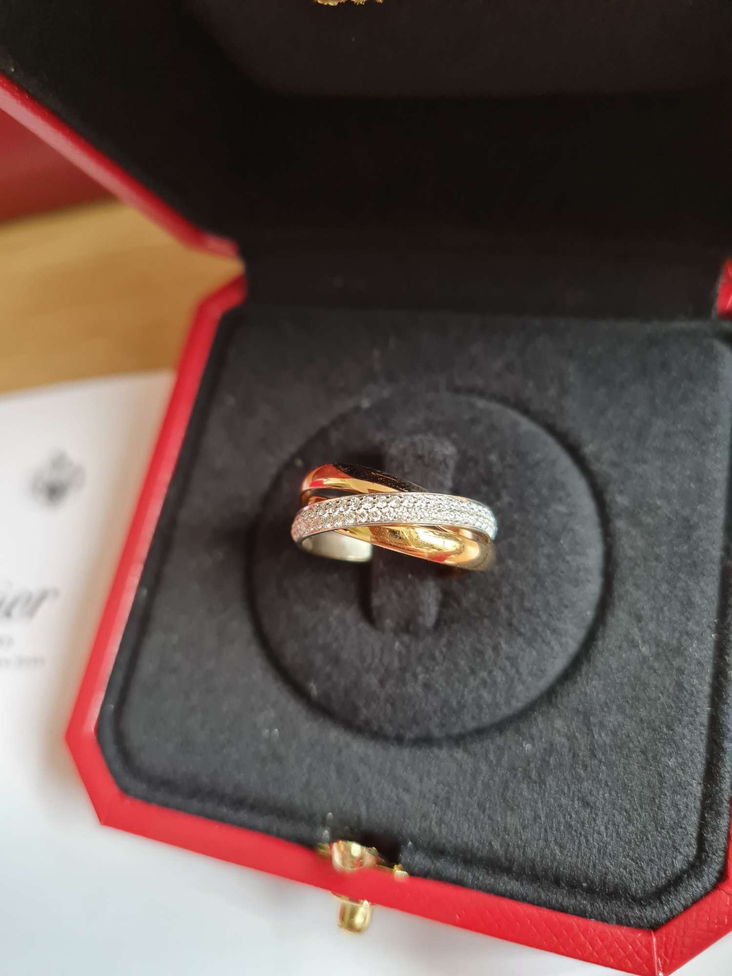 Cartier Trinity prsten s diamanty vel.50