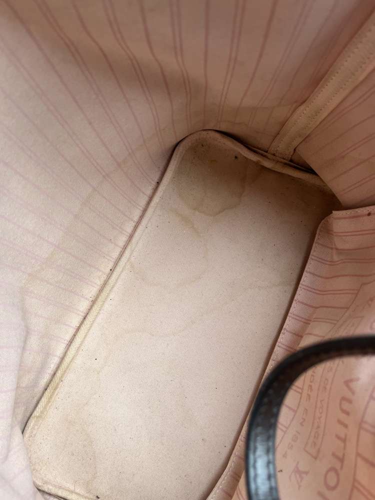 Louis Vuitton Neverfull ruzove vnutro