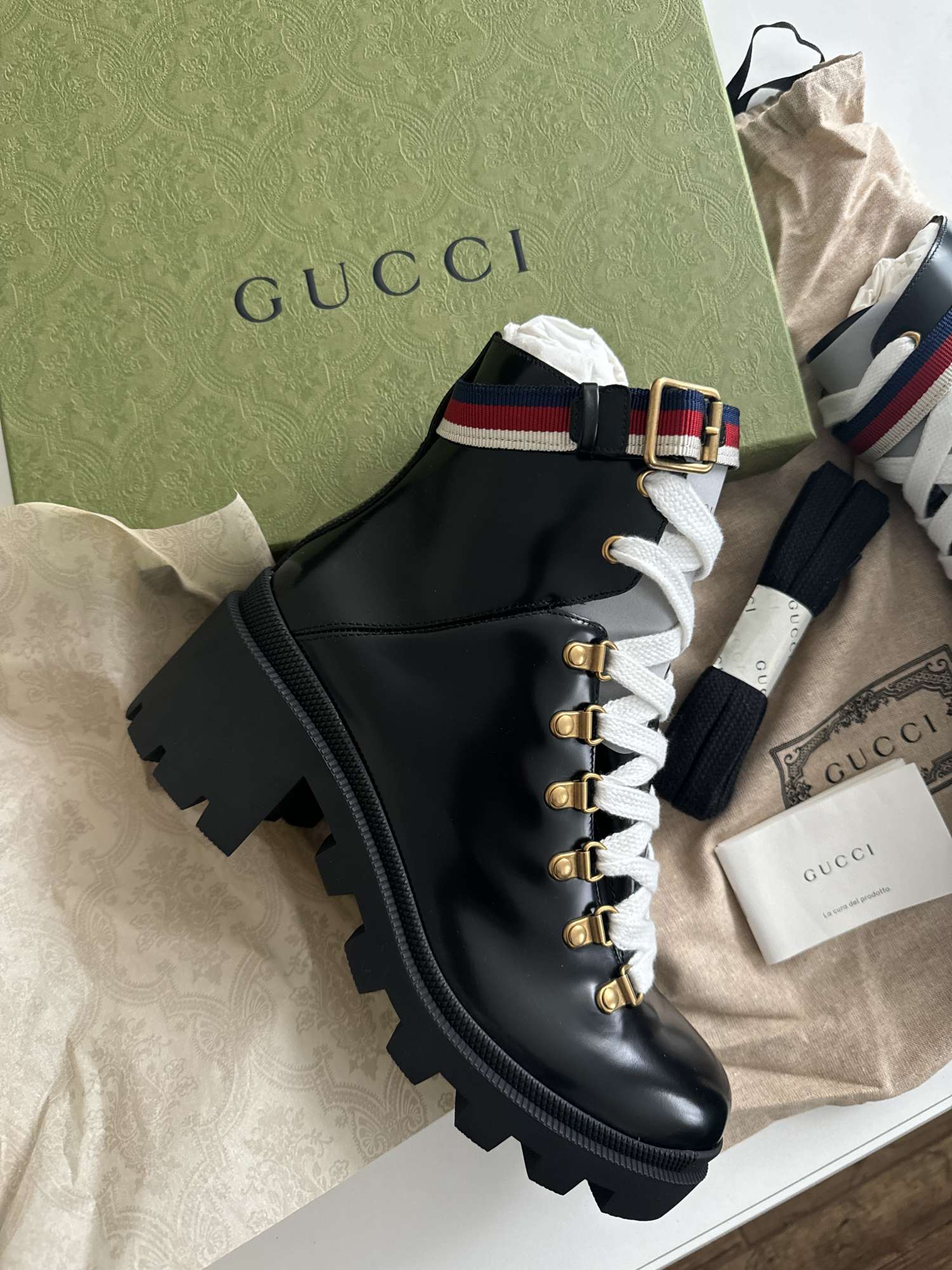 Gucci damske kozene topanky/ ankle boots