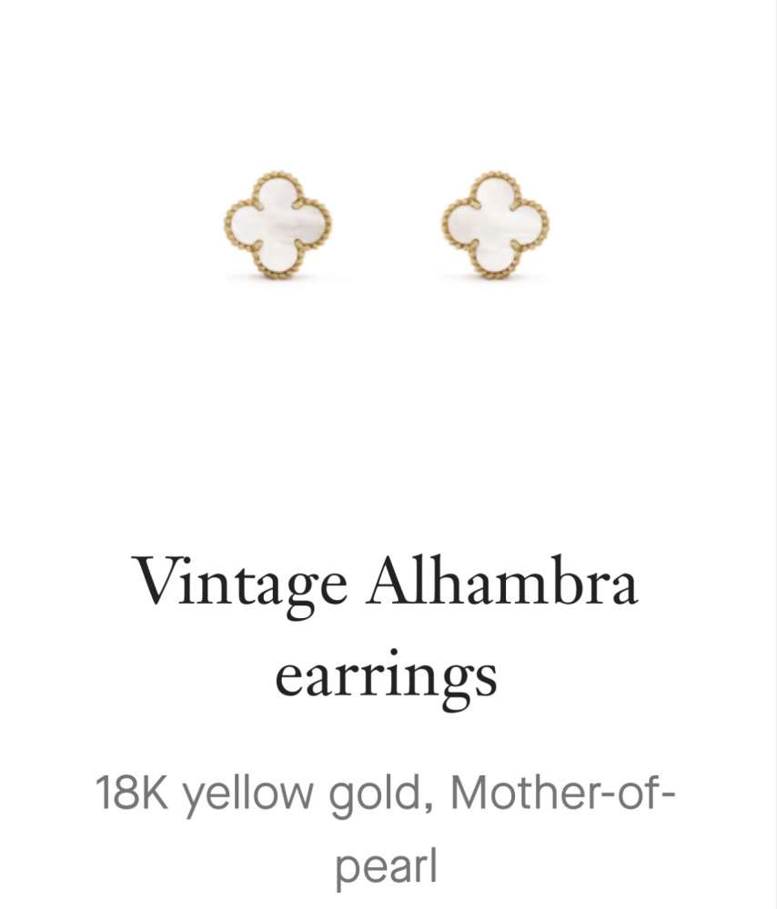 Van Cleef & Arpels Vintage Alhambra náušnice 18 kt žlté zlato