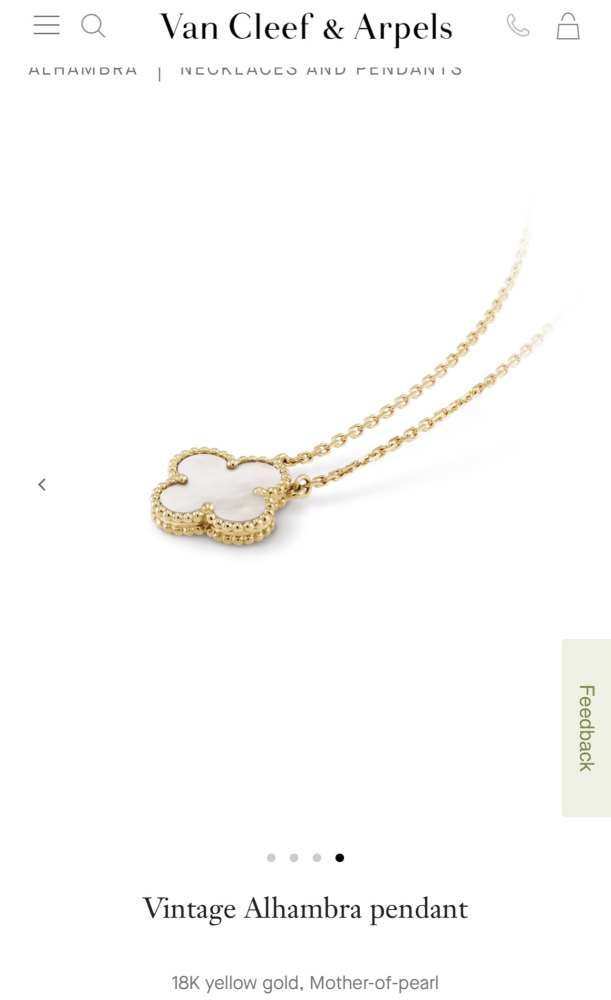 Van Cleef & Arpels Vintage Alhambra náhrdelník 18 kt žlté zlato