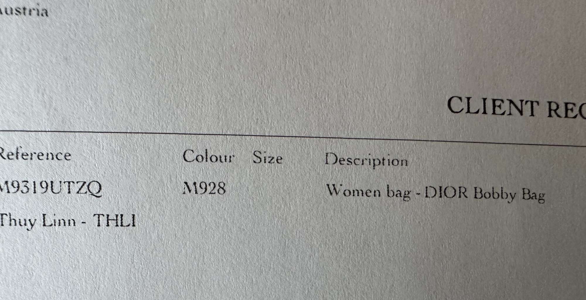 Dior Bobby bag