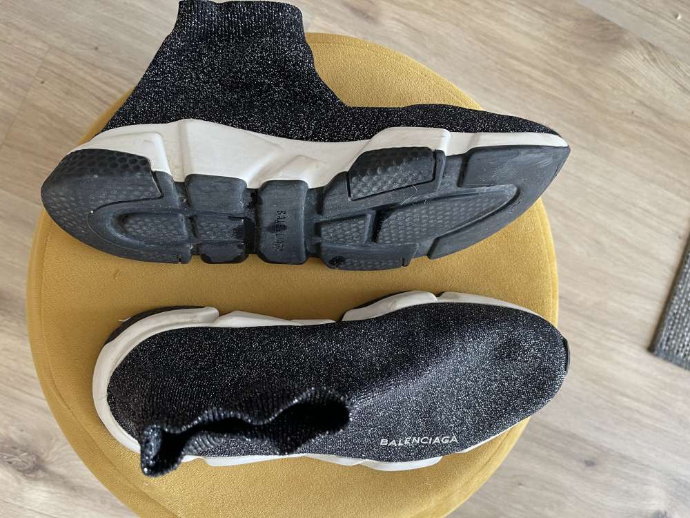 Balenciaga ponožkové tenisky s lurexovou niťou