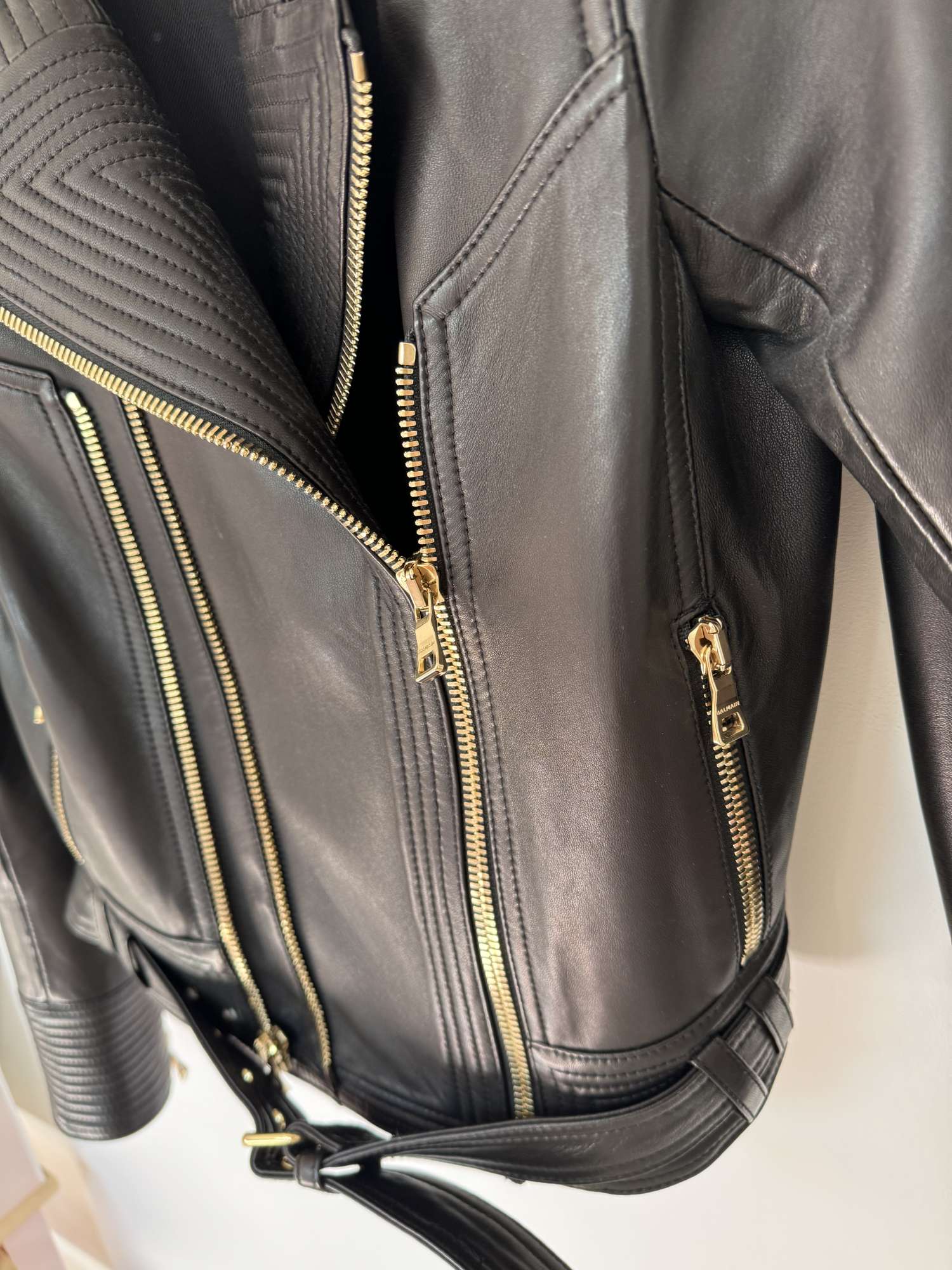 Kožená bunda Balmain