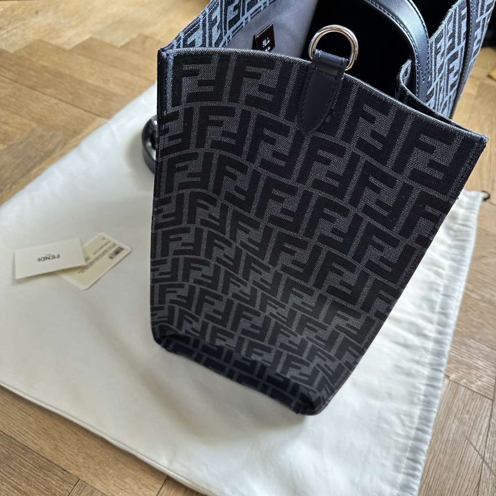 Fendi Blue FF jacquard bag