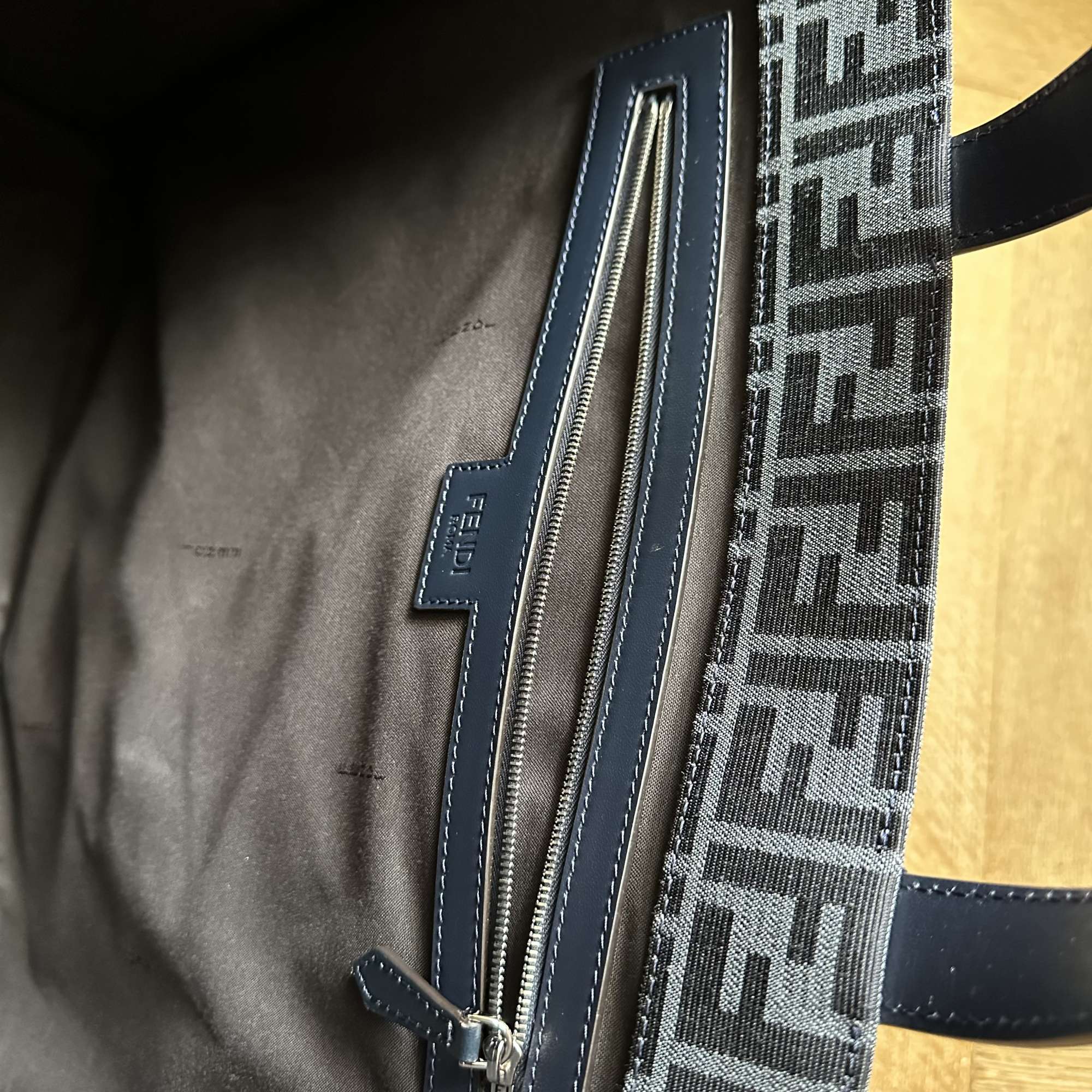 Fendi Blue FF jacquard bag