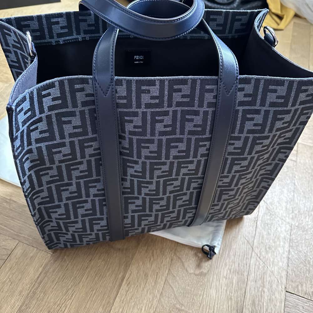 Fendi Blue FF jacquard bag