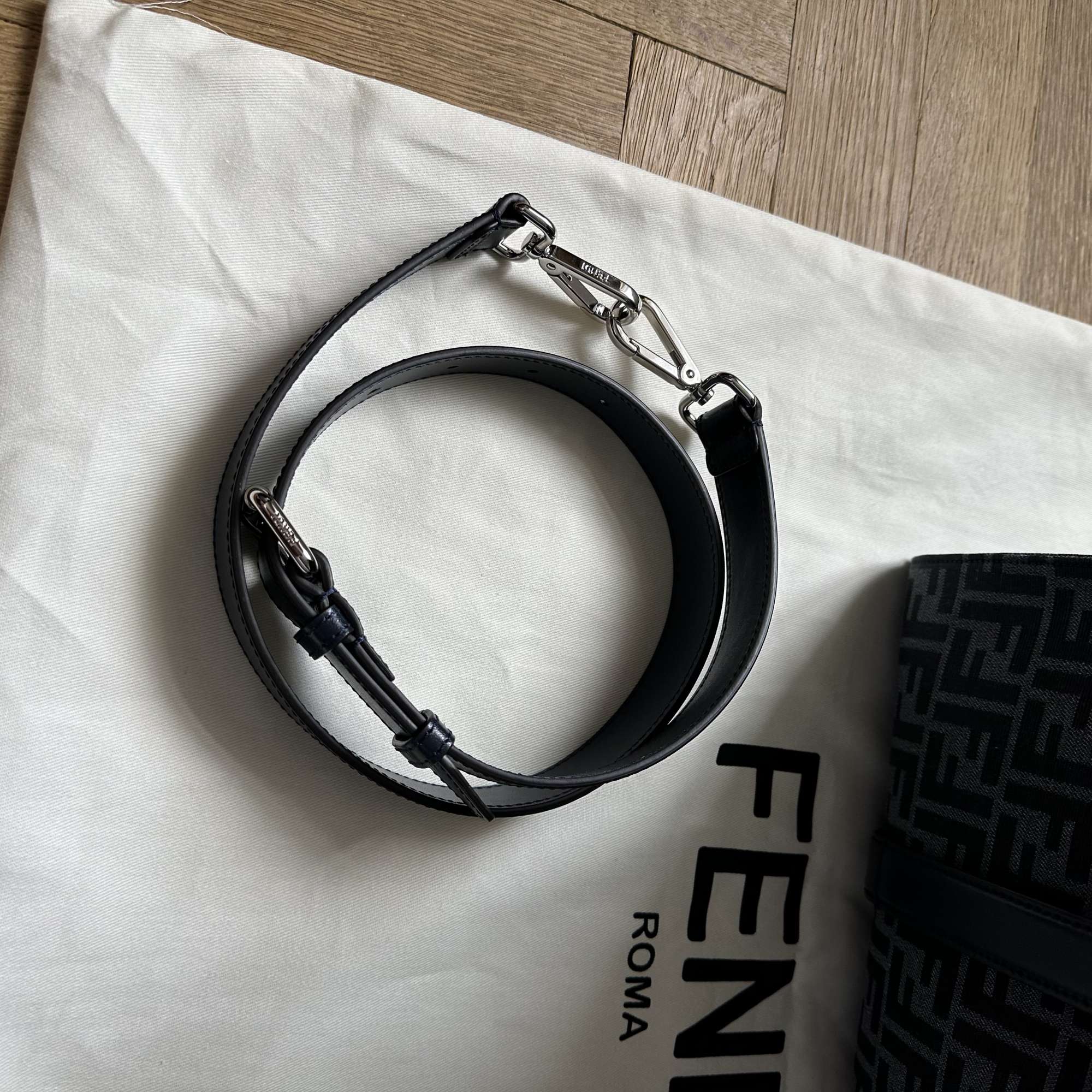 Fendi Blue FF jacquard bag