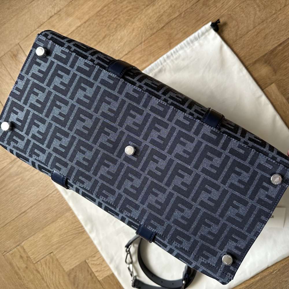 Fendi Blue FF jacquard bag