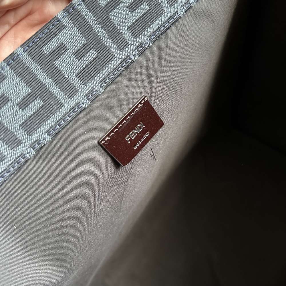 Fendi Blue FF jacquard bag