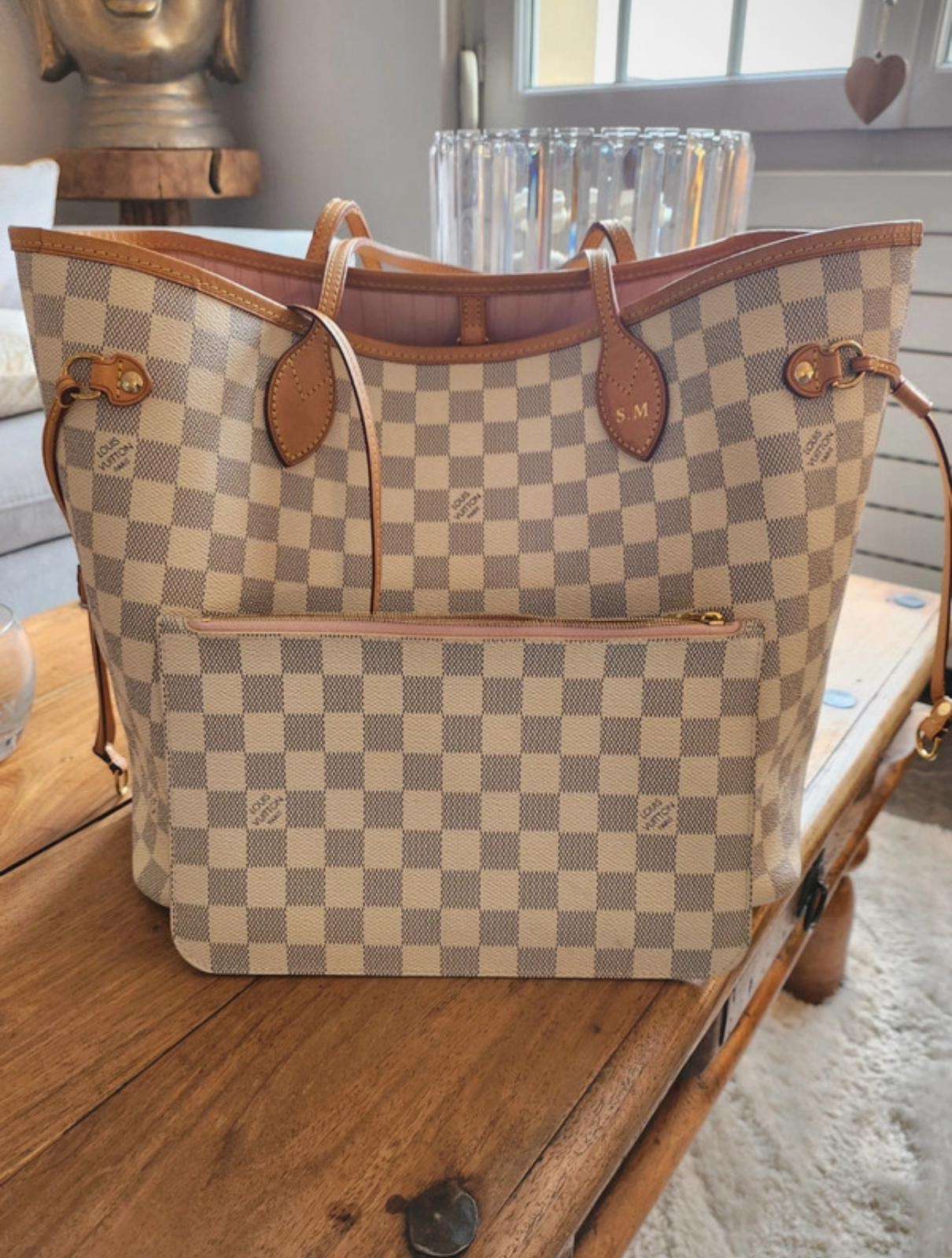 Louis Vuitton neverfull damier azur