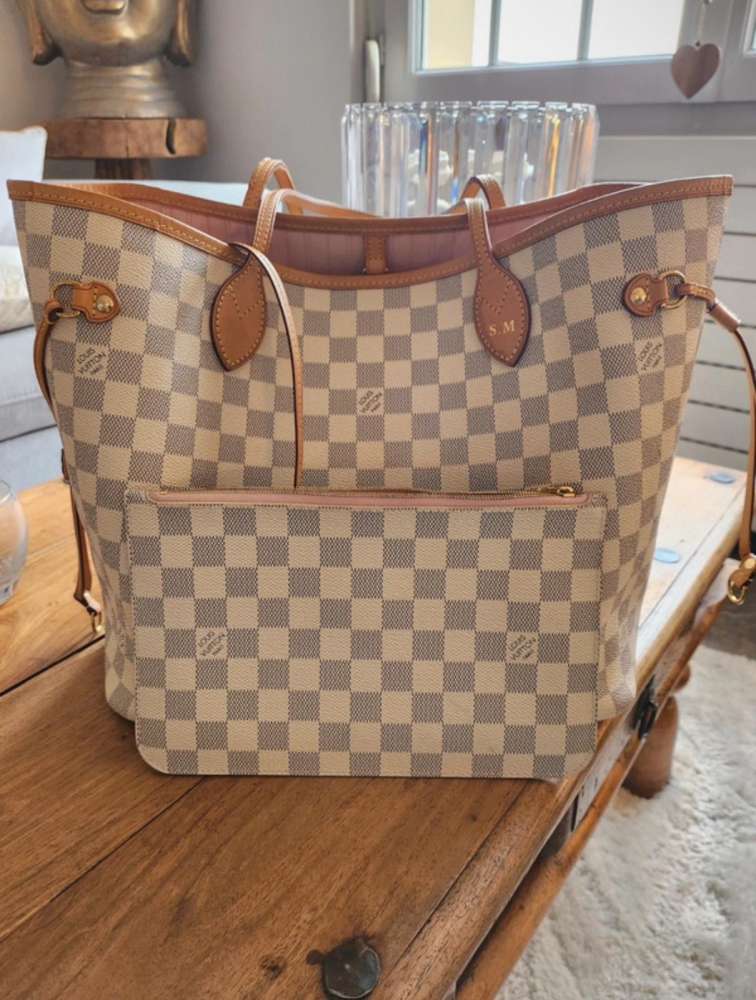 Louis Vuitton neverfull damier azur