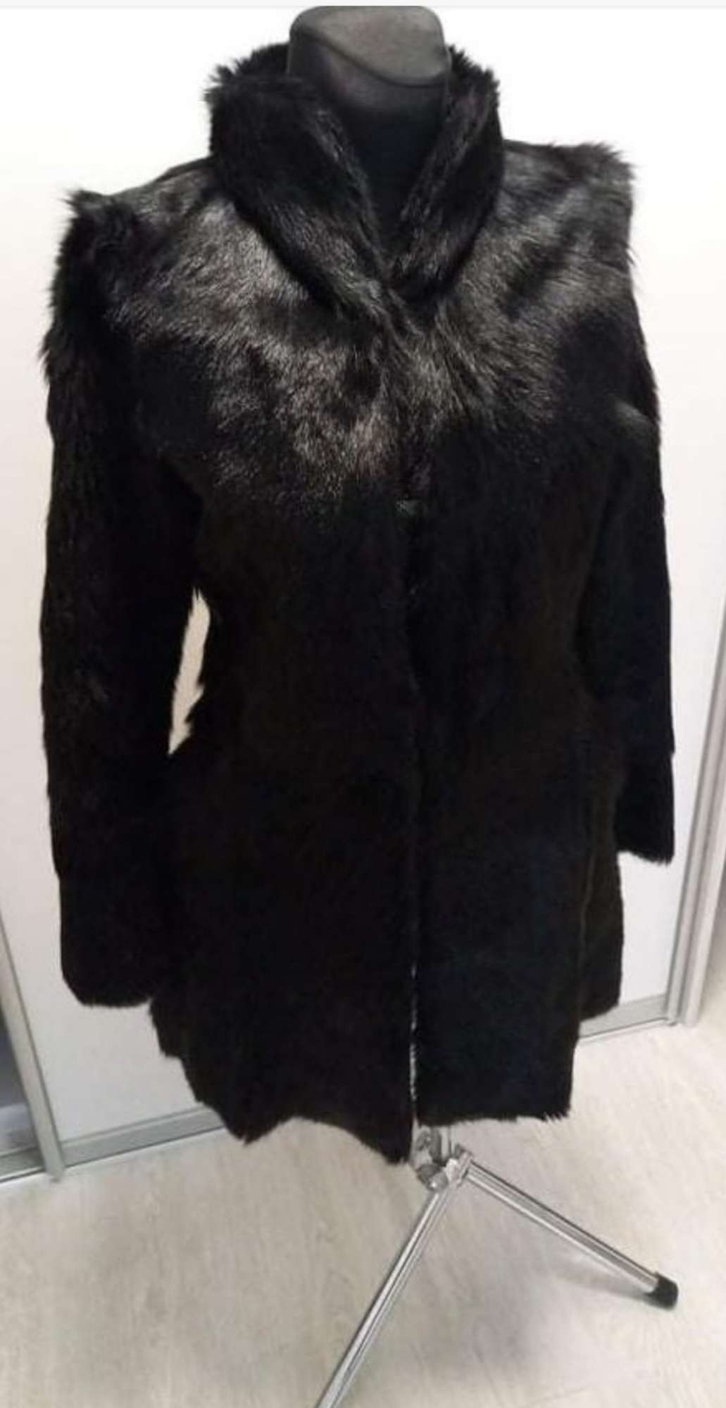 Obojstranný kabat koža a srst