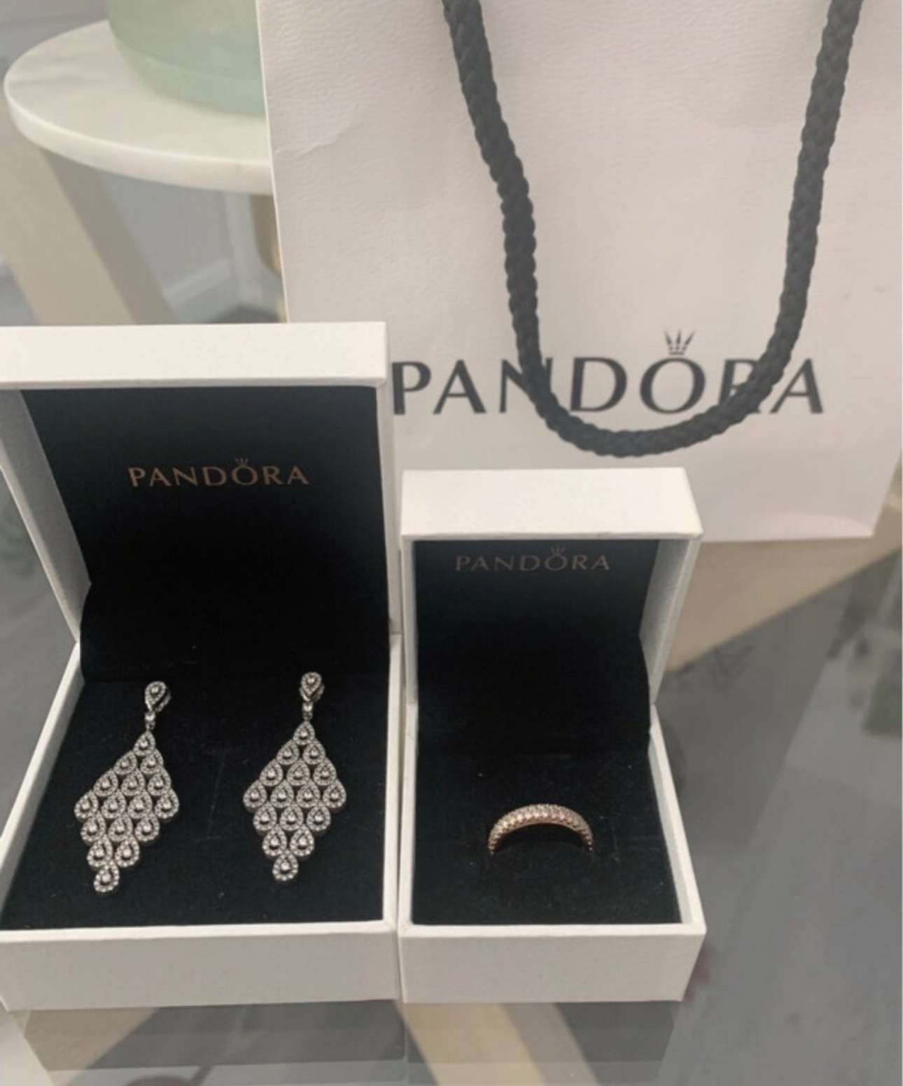 Pozlatený zirkónový prsteň Pandora veľ. 50