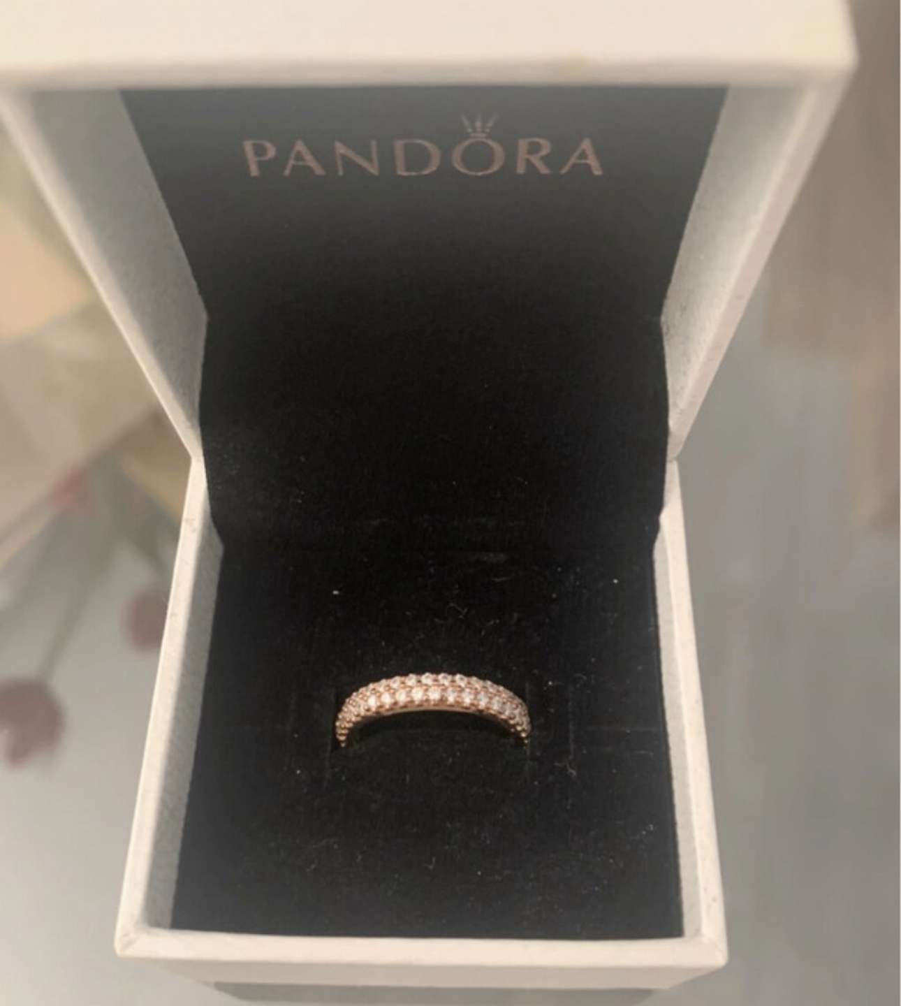 Pozlatený zirkónový prsteň Pandora veľ. 50