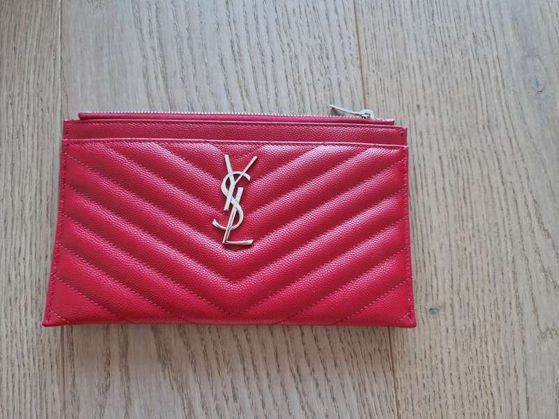 Pochette YSL - pouch in grain de poudre leather