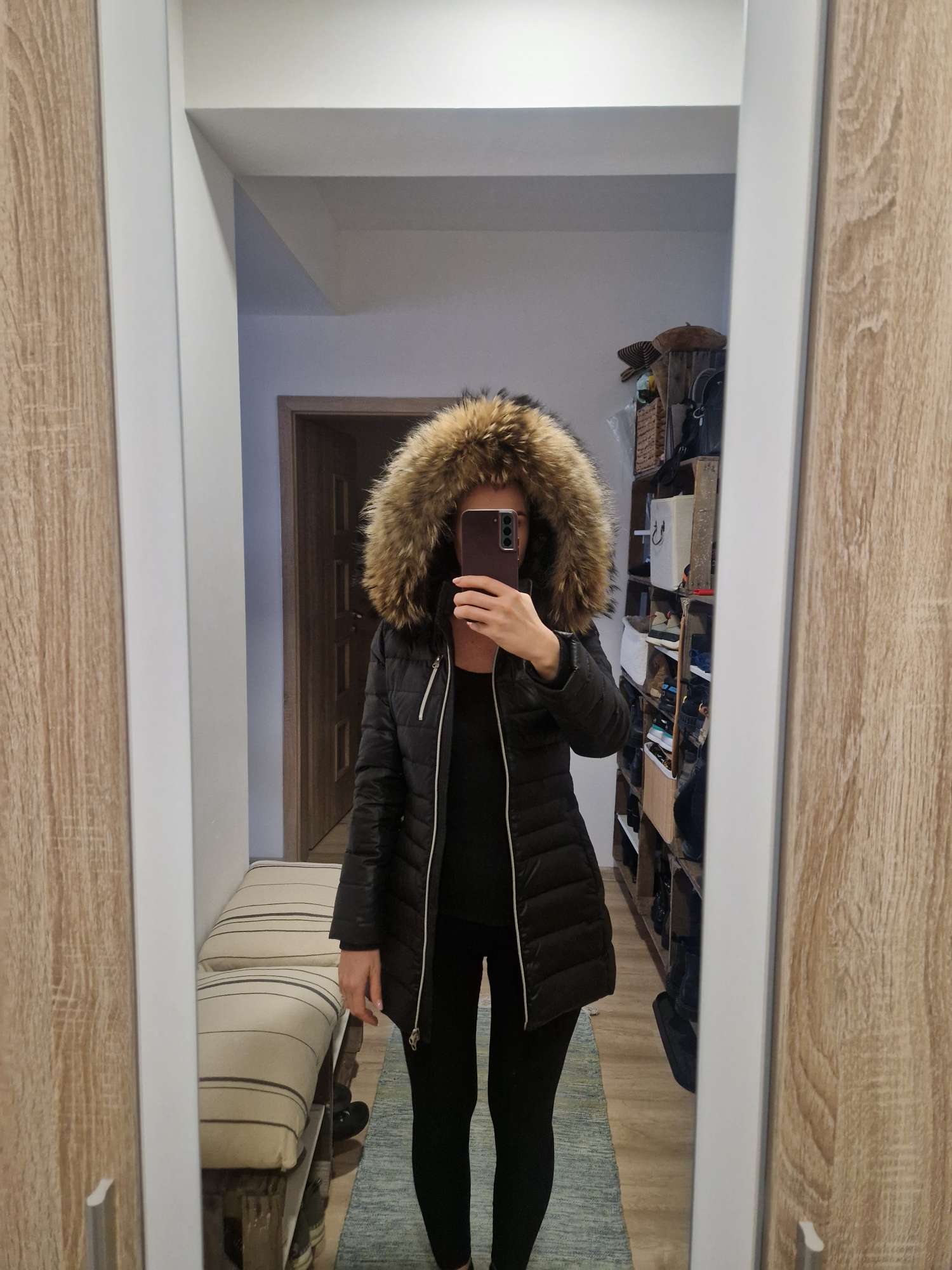 Bunda s pravou kožušinkou