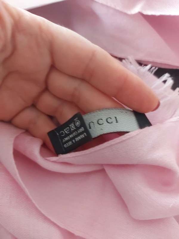 Šál Gucci - pink logo shawl