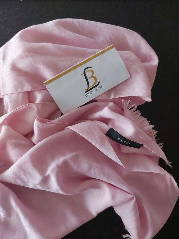 Šál Gucci - pink logo shawl