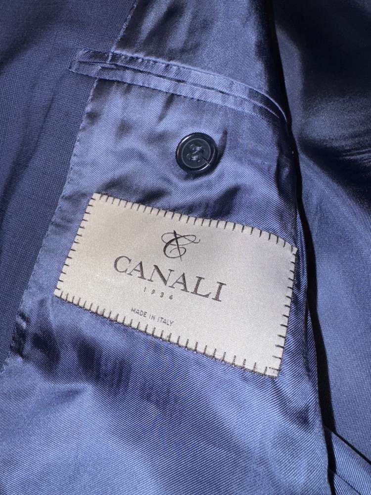 Pánský tmavomodrý oblek Canali