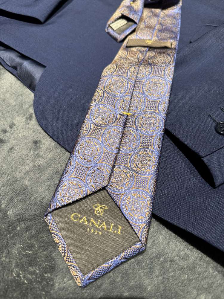 Pánský tmavomodrý oblek Canali