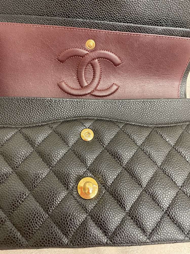 Chanel double flap bag, black, medium