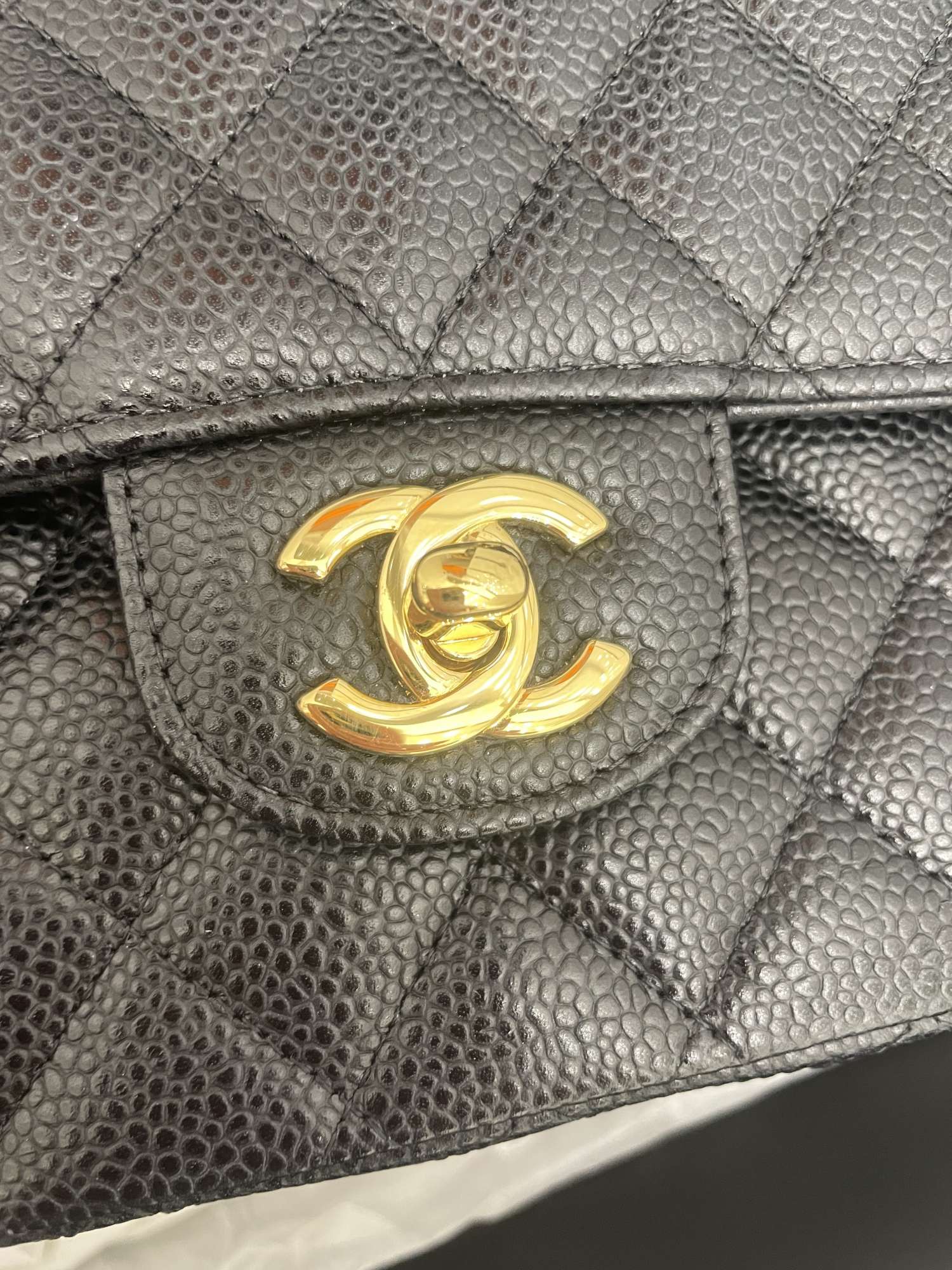 Chanel double flap bag, black, medium