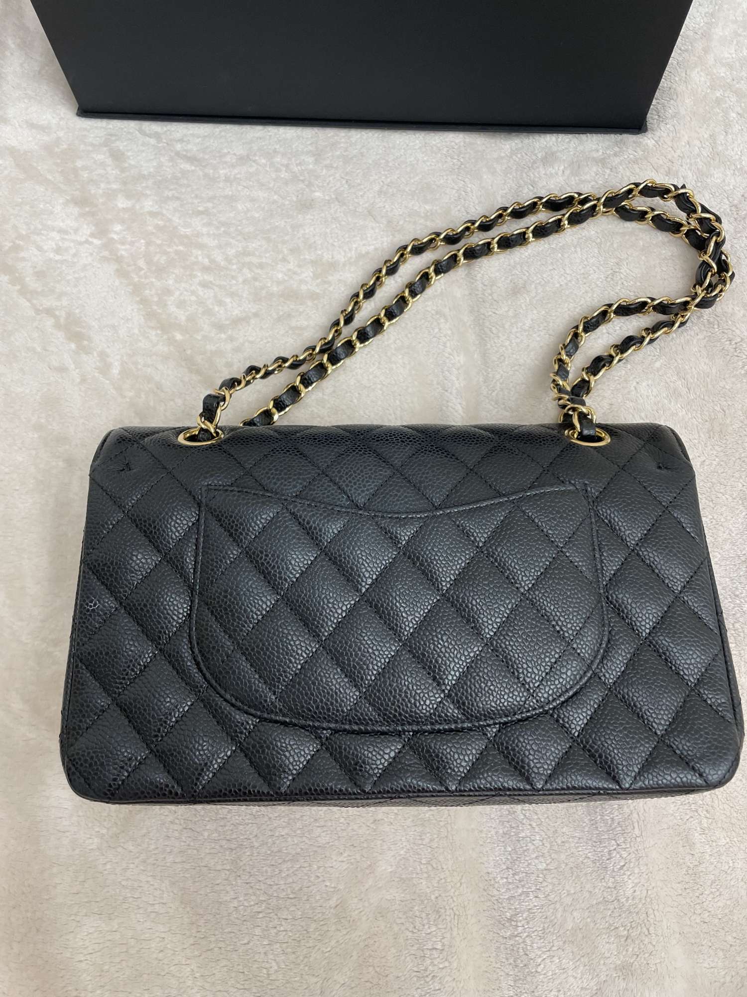Chanel double flap bag, black, medium