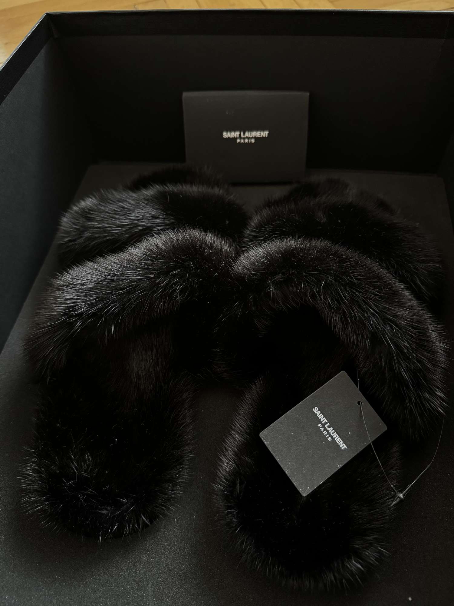Saint laurent mink fur sandals