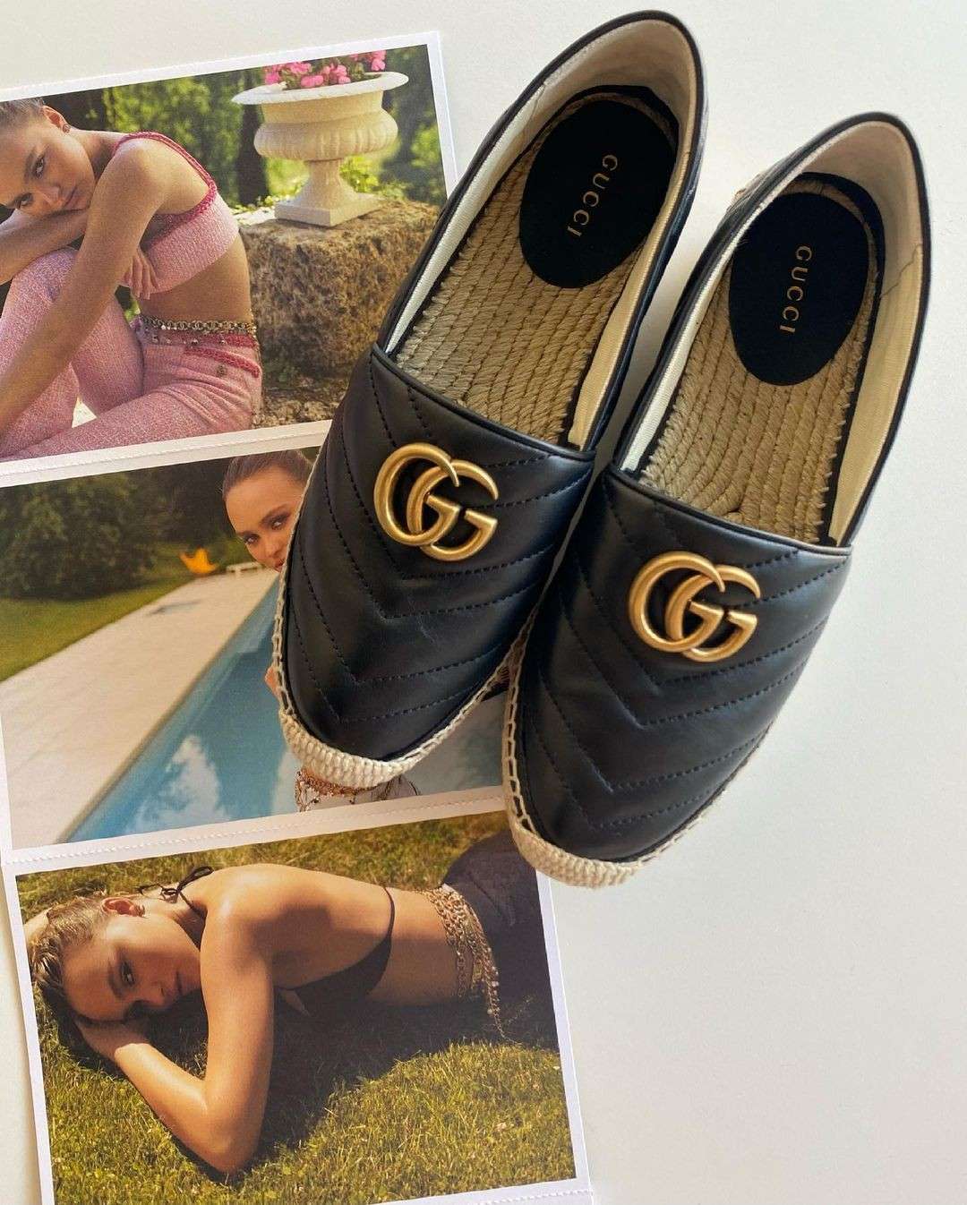 Espadrilky s logom Gucci Marmont