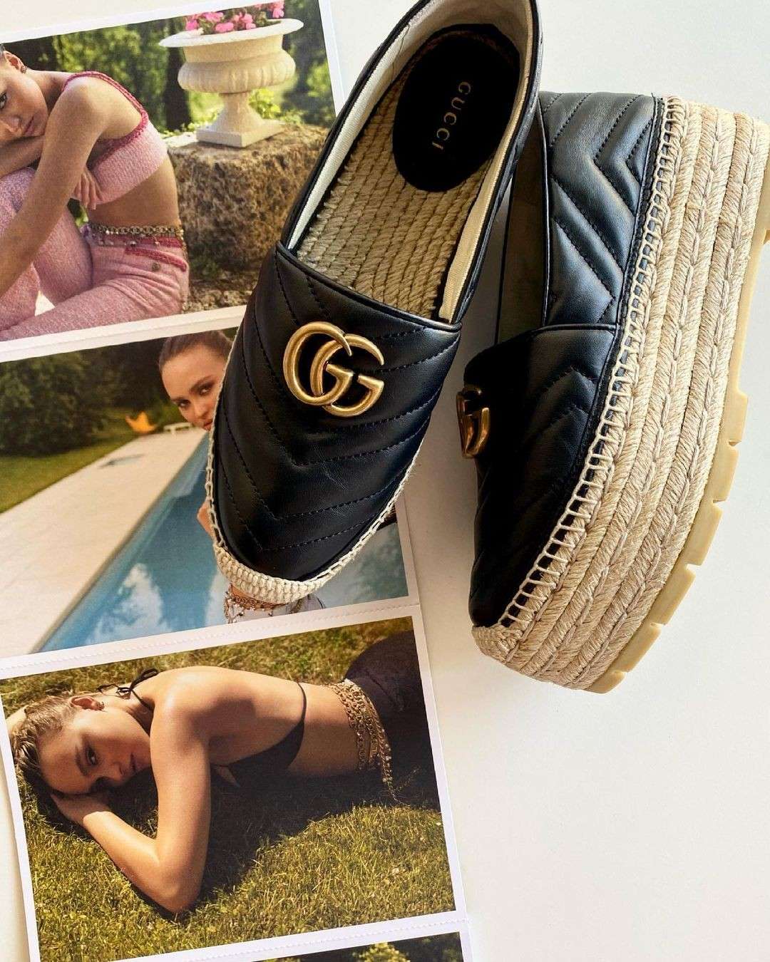 Espadrilky s logom Gucci Marmont