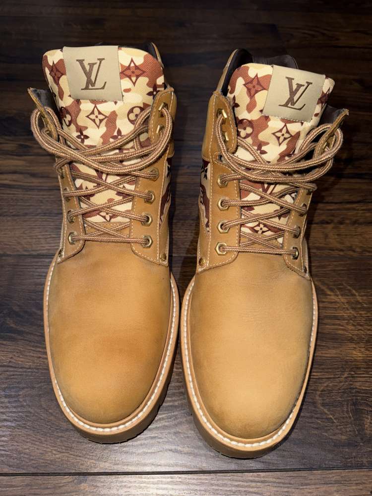 Louis Vuitton - Hnedé členkové topánky Oberkampf