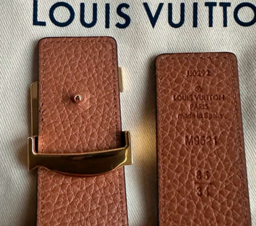 Nový opasok Louis Vuitton model Initiales 3 cm dvojlícny 85
