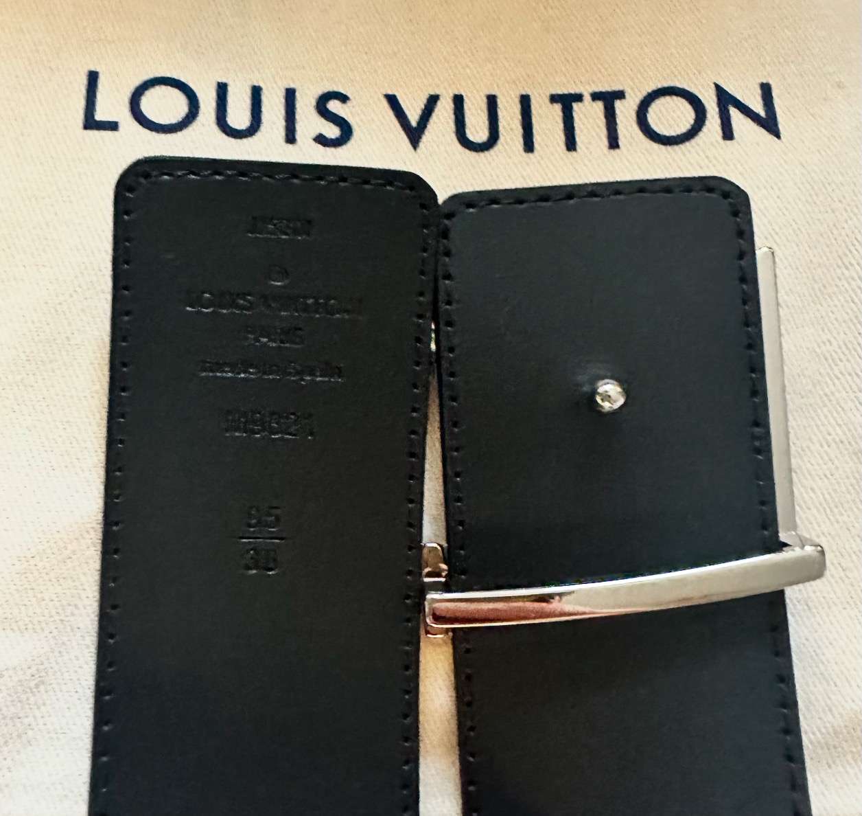 Nový opasok Louis Vuitton model Initiales 4 cm Double face 95 cm