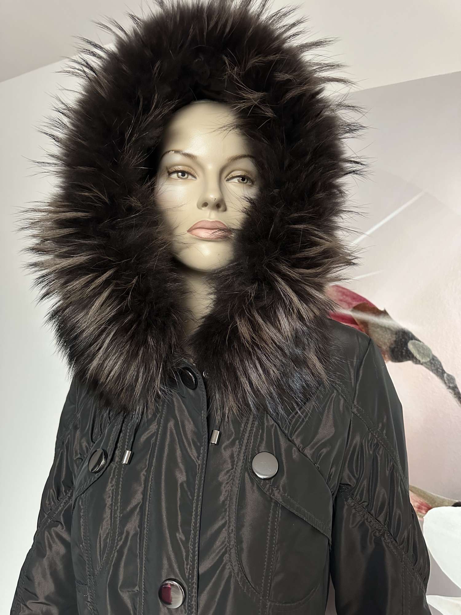 Delší bunda Kara s pravou kožešinou