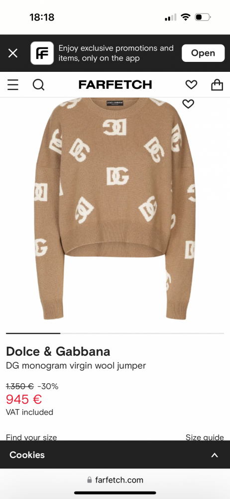 Dolce gabanna svetrik uni