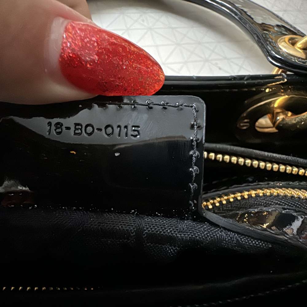 Lady dior Large leather patent