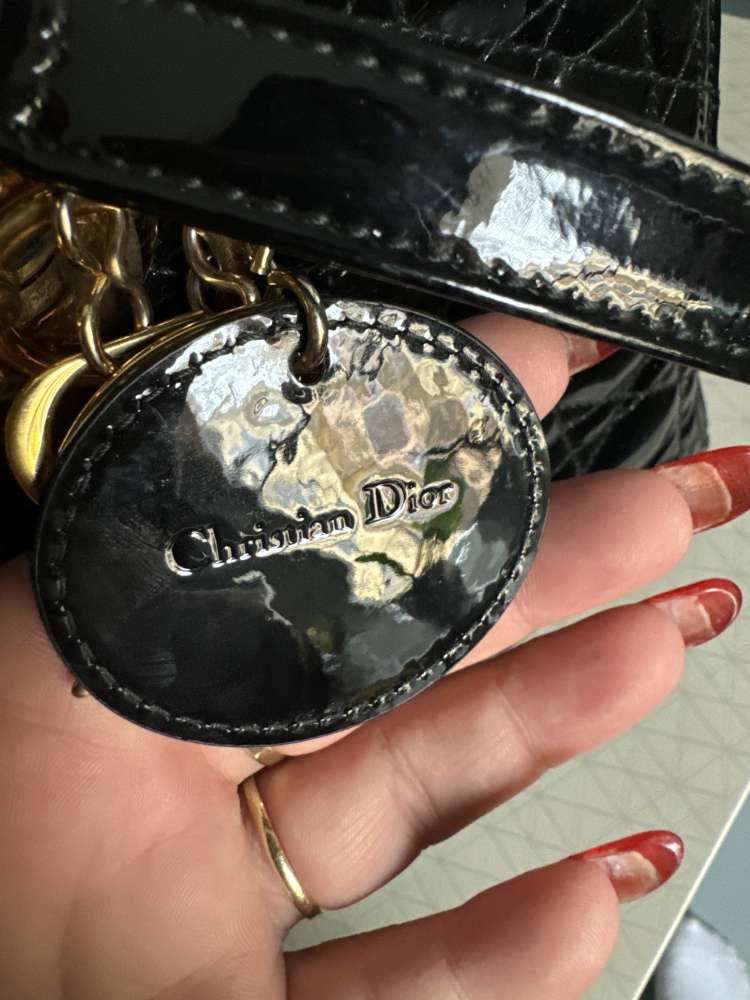 Lady dior Large leather patent