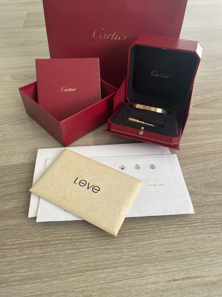 Cartier Love hrubsia verzia, zlte zlato, velkost 18