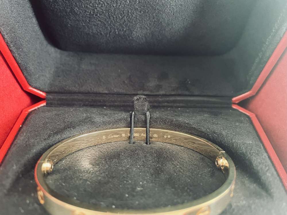 Cartier Love hrubsia verzia, zlte zlato, velkost 18